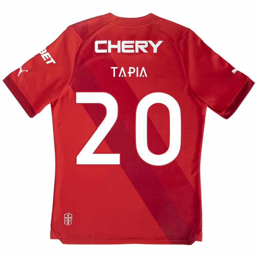 Kinder Fußball Gonzalo Tapia #20 Rot-Weiss Auswärtstrikot Trikot 2024/25 T-Shirt Luxemburg