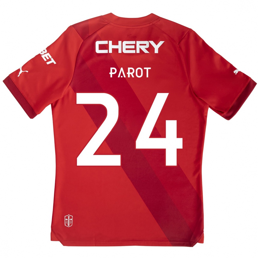 Kinder Fußball Alfonso Parot #24 Rot-Weiss Auswärtstrikot Trikot 2024/25 T-Shirt Luxemburg