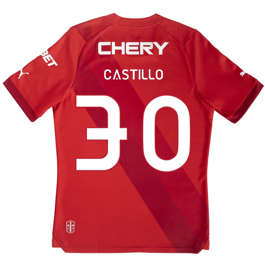 Kinder Fußball Nicolás Castillo #30 Rot-Weiss Auswärtstrikot Trikot 2024/25 T-Shirt Luxemburg