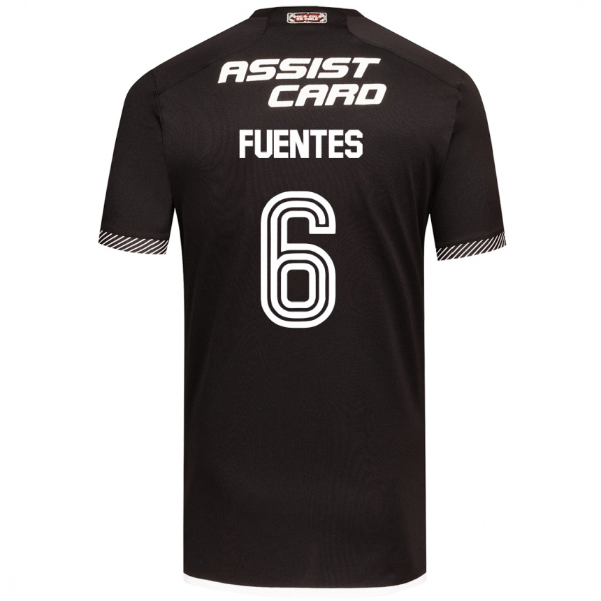 Kinder Fußball César Fuentes #6 Schwarz-Weiss Auswärtstrikot Trikot 2024/25 T-Shirt Luxemburg