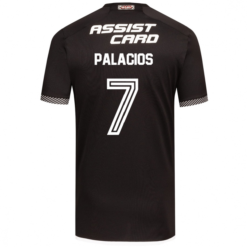 Kinder Fußball Carlos Palacios #7 Schwarz-Weiss Auswärtstrikot Trikot 2024/25 T-Shirt Luxemburg