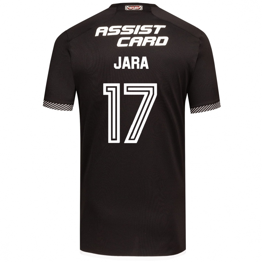 Kinder Fußball Ignacio Jara #17 Schwarz-Weiss Auswärtstrikot Trikot 2024/25 T-Shirt Luxemburg