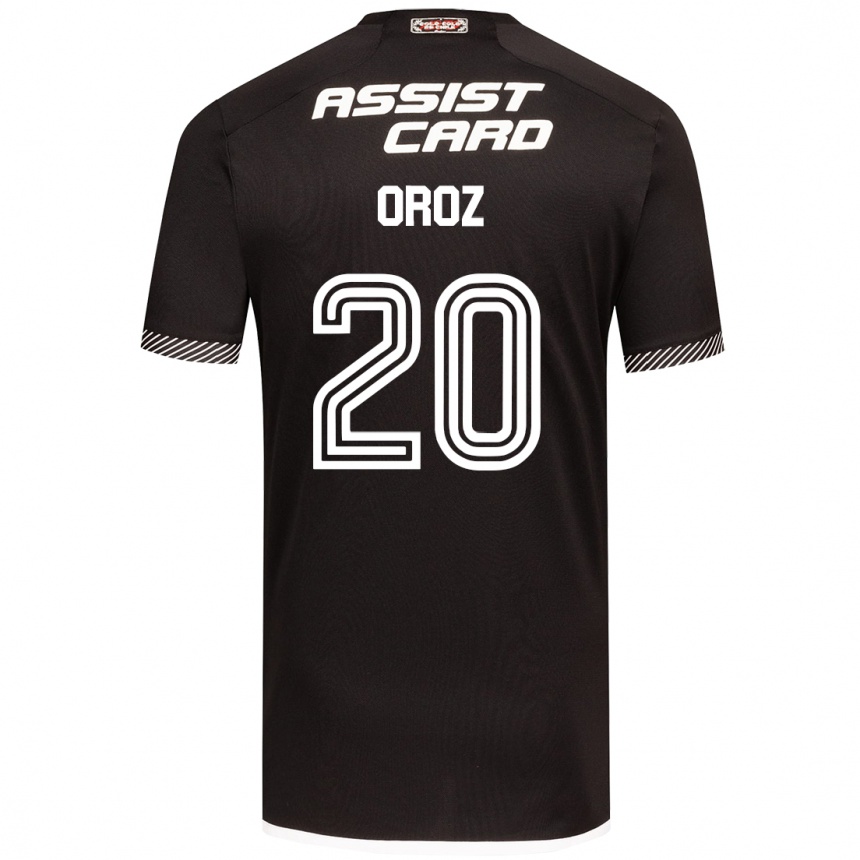 Kinder Fußball Alexander Oroz #20 Schwarz-Weiss Auswärtstrikot Trikot 2024/25 T-Shirt Luxemburg