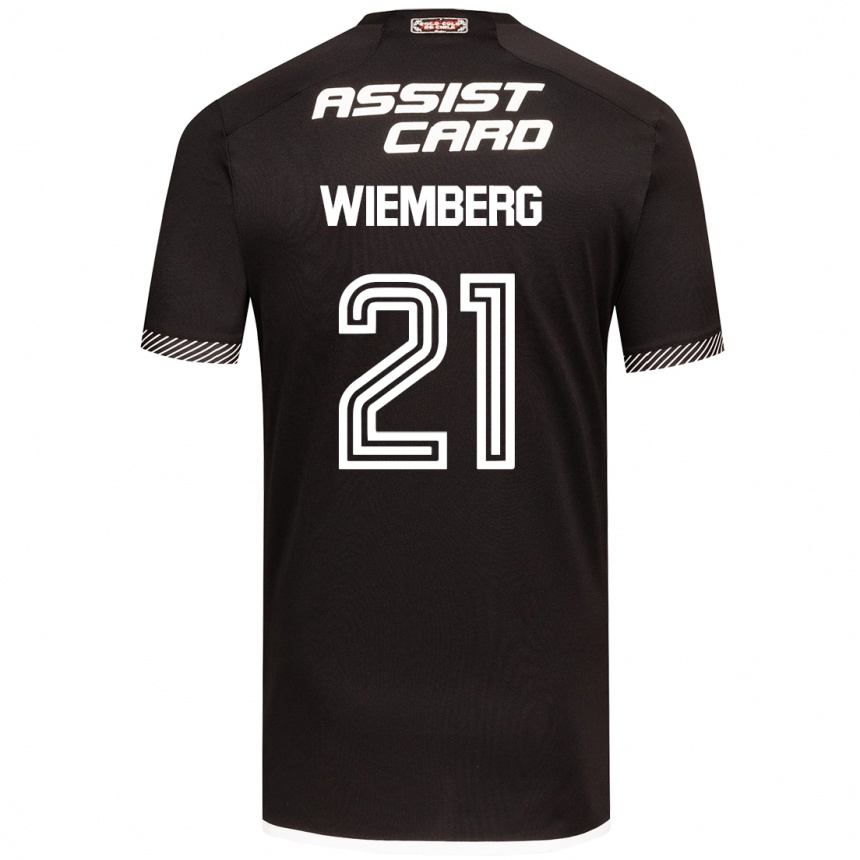 Kinder Fußball Erick Wiemberg #21 Schwarz-Weiss Auswärtstrikot Trikot 2024/25 T-Shirt Luxemburg