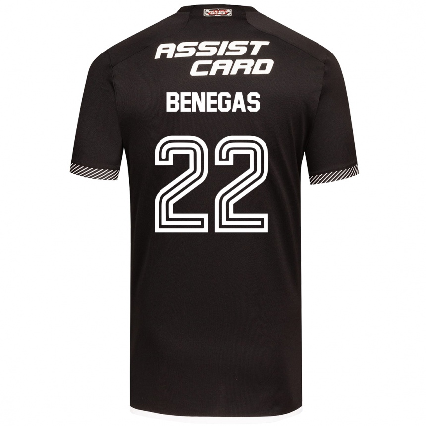 Kinder Fußball Leandro Benegas #22 Schwarz-Weiss Auswärtstrikot Trikot 2024/25 T-Shirt Luxemburg