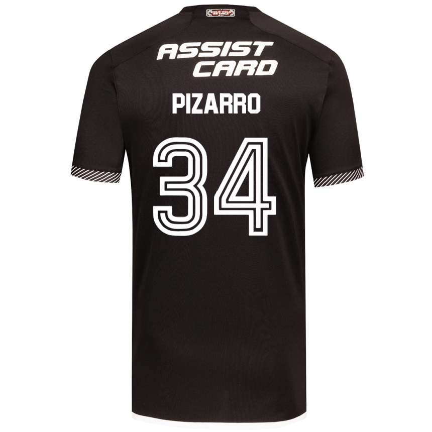 Kinder Fußball Vicente Pizarro #34 Schwarz-Weiss Auswärtstrikot Trikot 2024/25 T-Shirt Luxemburg