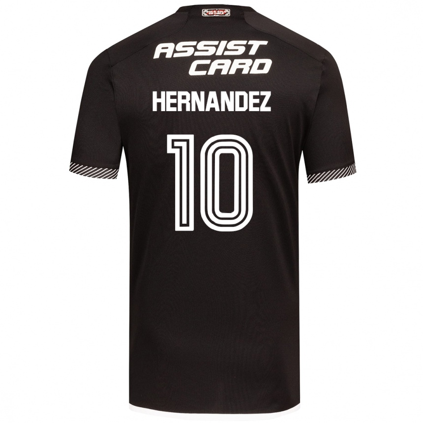 Kinder Fußball Leandro Hernández #10 Schwarz-Weiss Auswärtstrikot Trikot 2024/25 T-Shirt Luxemburg