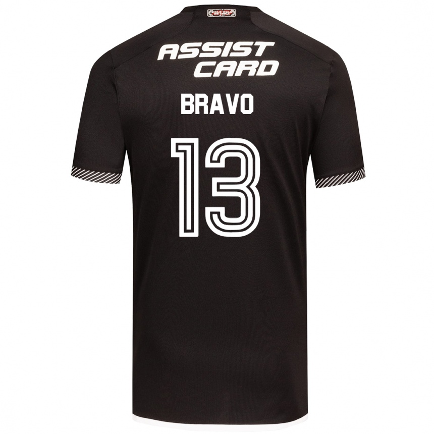 Kinder Fußball Santiago Bravo #13 Schwarz-Weiss Auswärtstrikot Trikot 2024/25 T-Shirt Luxemburg