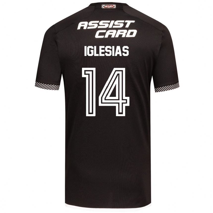 Kinder Fußball Luciano Iglesias #14 Schwarz-Weiss Auswärtstrikot Trikot 2024/25 T-Shirt Luxemburg