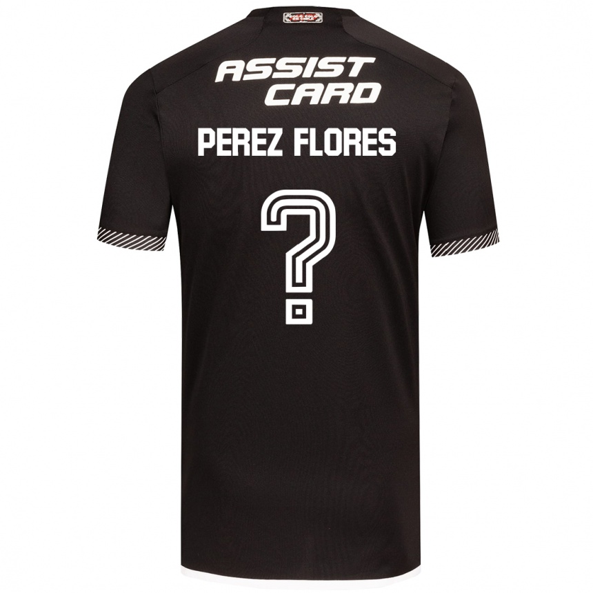 Kinder Fußball Benjamín Pérez Flores #0 Schwarz-Weiss Auswärtstrikot Trikot 2024/25 T-Shirt Luxemburg