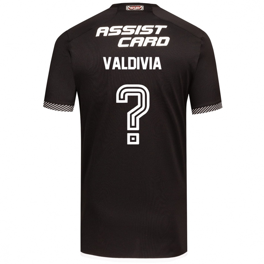 Kinder Fußball Felipe Valdivia #0 Schwarz-Weiss Auswärtstrikot Trikot 2024/25 T-Shirt Luxemburg