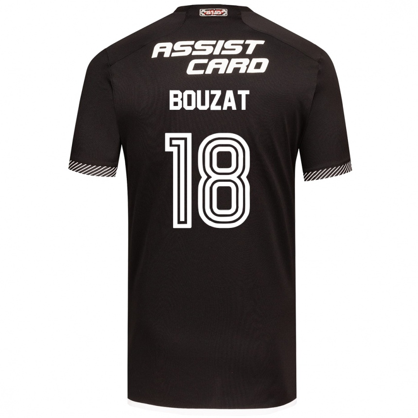 Kinder Fußball Agustín Bouzat #18 Schwarz-Weiss Auswärtstrikot Trikot 2024/25 T-Shirt Luxemburg