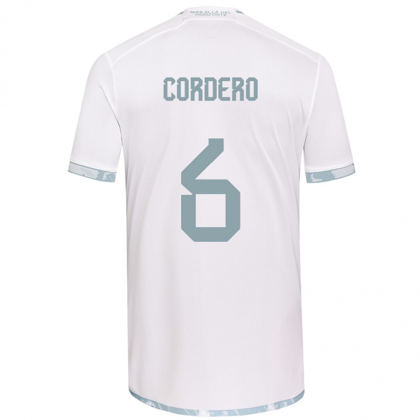 Kinder Fußball Renato Cordero #6 Weiß Grau Auswärtstrikot Trikot 2024/25 T-Shirt Luxemburg