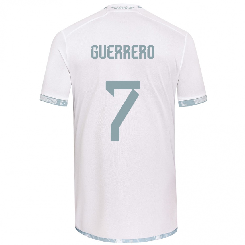 Kinder Fußball Maximiliano Guerrero #7 Weiß Grau Auswärtstrikot Trikot 2024/25 T-Shirt Luxemburg