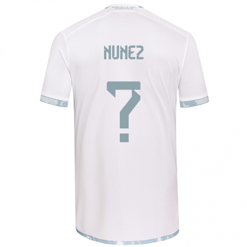 Kinder Fußball Renato Nuñez #0 Weiß Grau Auswärtstrikot Trikot 2024/25 T-Shirt Luxemburg