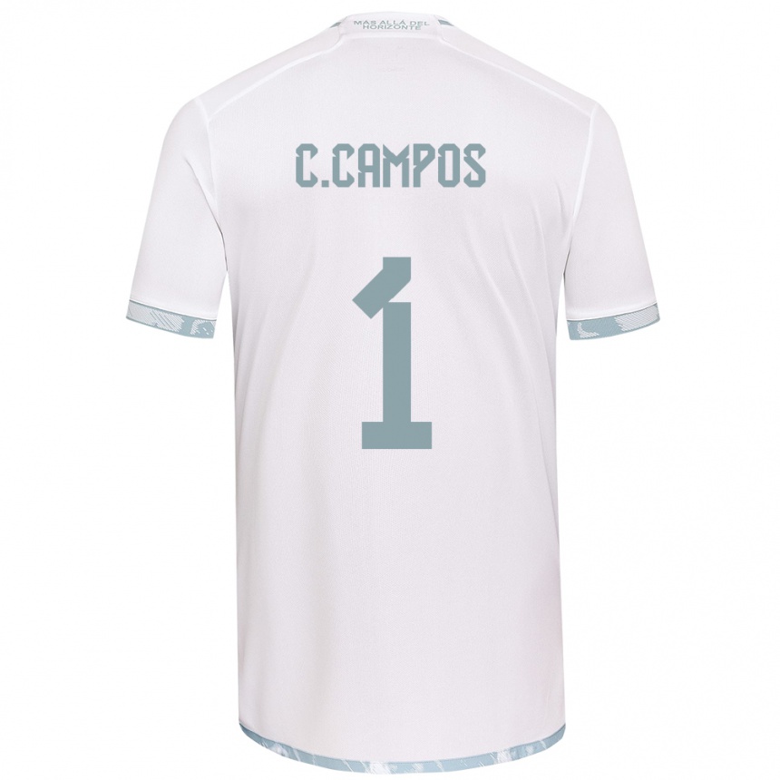 Kinder Fußball Cristóbal Campos #1 Weiß Grau Auswärtstrikot Trikot 2024/25 T-Shirt Luxemburg