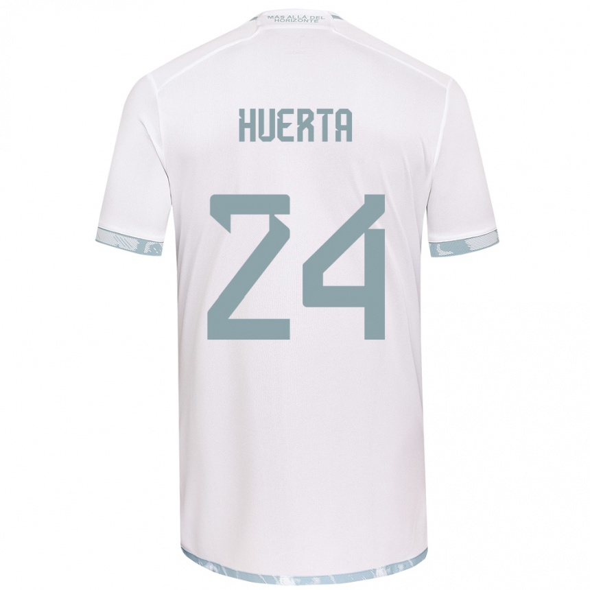 Kinder Fußball Renato Huerta #24 Weiß Grau Auswärtstrikot Trikot 2024/25 T-Shirt Luxemburg