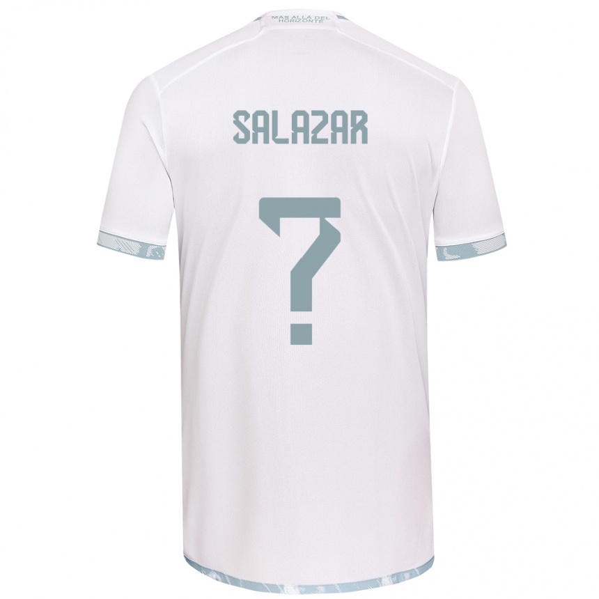 Kinder Fußball Yahir Salazar #0 Weiß Grau Auswärtstrikot Trikot 2024/25 T-Shirt Luxemburg