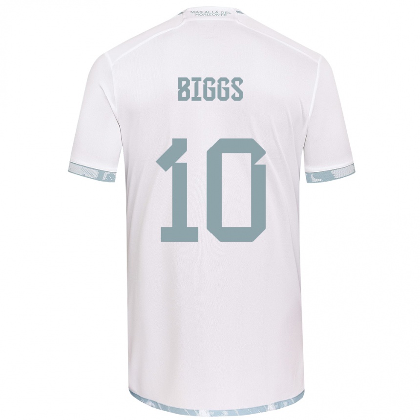 Kinder Fußball Nicole Denise Fajre Biggs #10 Weiß Grau Auswärtstrikot Trikot 2024/25 T-Shirt Luxemburg