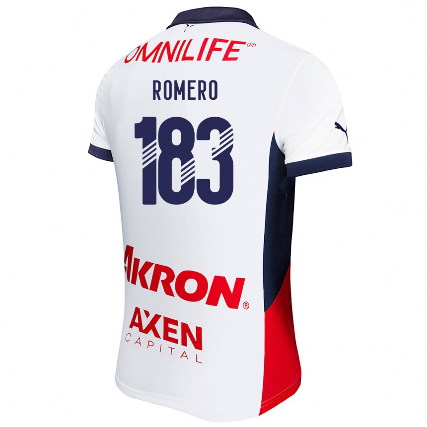 Kinder Fußball Javen Romero #183 Weiß Rot Blau Auswärtstrikot Trikot 2024/25 T-Shirt Luxemburg