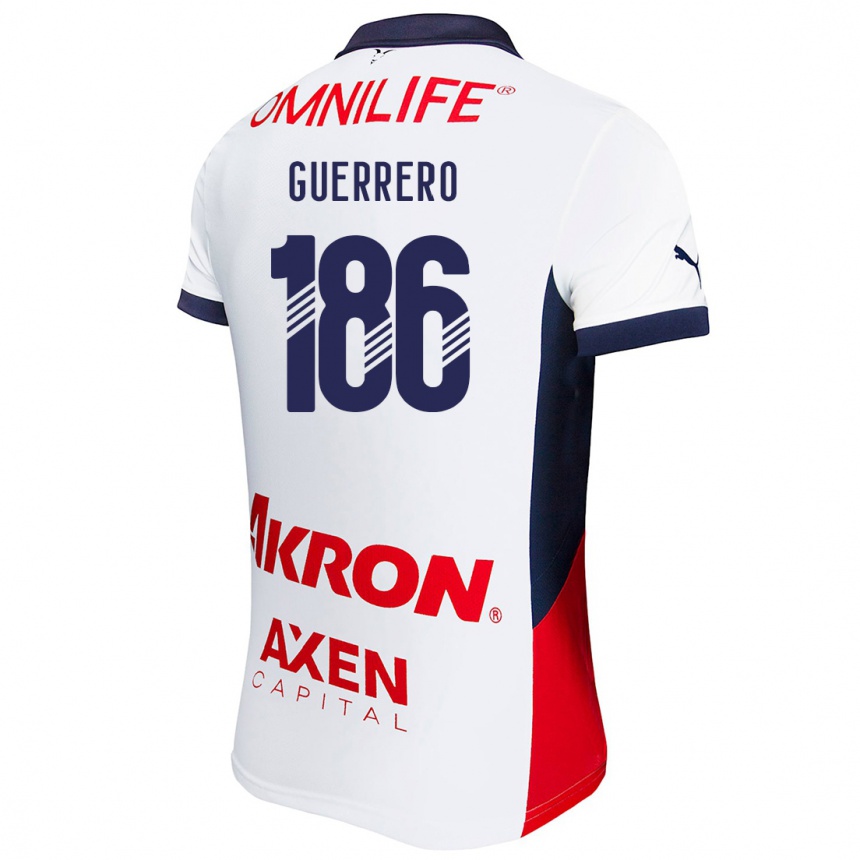 Kinder Fußball Javier Guerrero #186 Weiß Rot Blau Auswärtstrikot Trikot 2024/25 T-Shirt Luxemburg