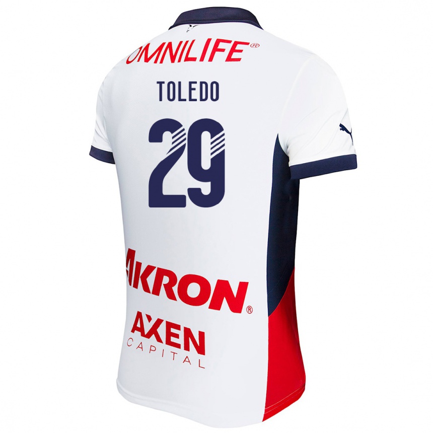 Kinder Fußball Wendy Toledo #29 Weiß Rot Blau Auswärtstrikot Trikot 2024/25 T-Shirt Luxemburg