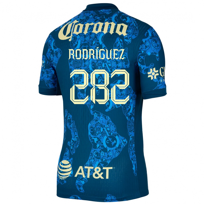 Kinder Fußball Francisco Rodríguez #282 Blau Gelb Auswärtstrikot Trikot 2024/25 T-Shirt Luxemburg