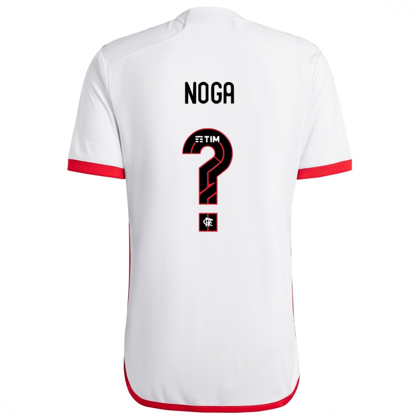 Kinder Fußball Gabriel Noga #0 Weiß Rot Auswärtstrikot Trikot 2024/25 T-Shirt Luxemburg