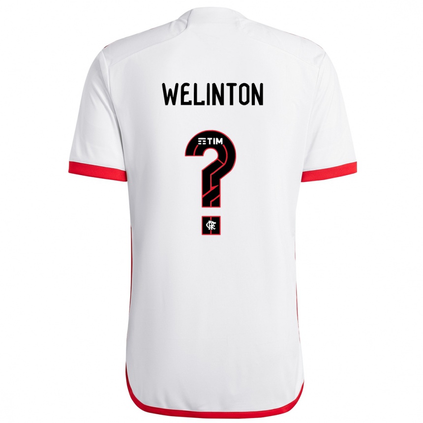 Kinder Fußball Zé Welinton #0 Weiß Rot Auswärtstrikot Trikot 2024/25 T-Shirt Luxemburg