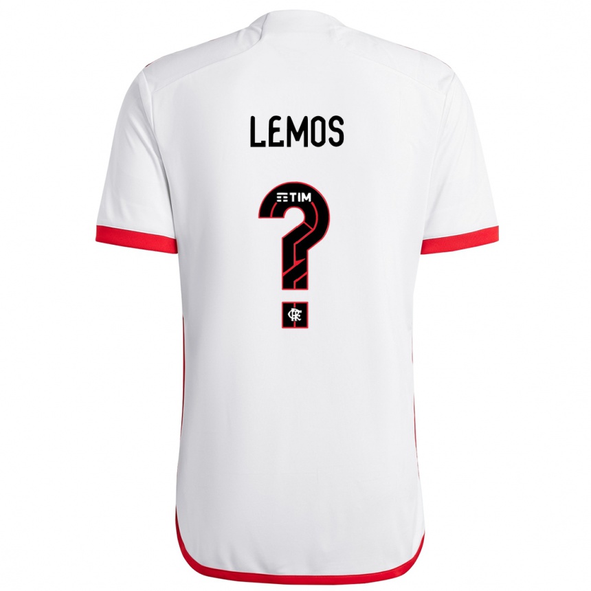 Kinder Fußball Pedro Lemos #0 Weiß Rot Auswärtstrikot Trikot 2024/25 T-Shirt Luxemburg