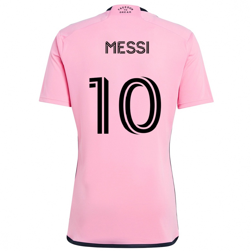 Herren Fußball Lionel Messi #10 Rosa Heimtrikot Trikot 2024/25 T-Shirt Luxemburg