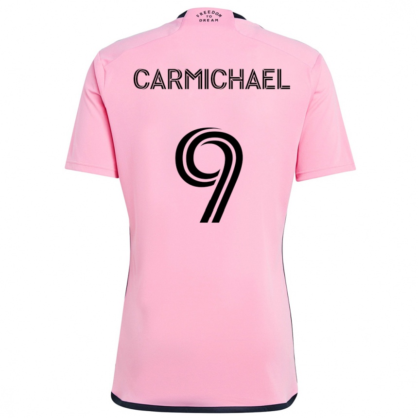 Herren Fußball Ryan Carmichael #9 Rosa Heimtrikot Trikot 2024/25 T-Shirt Luxemburg