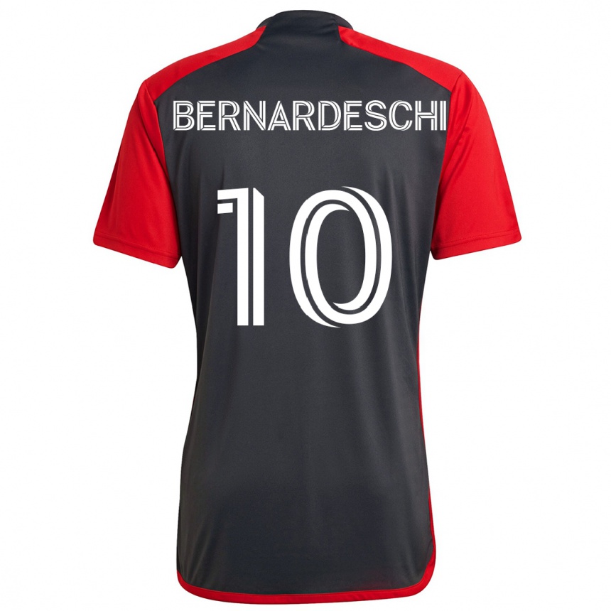 Herren Fußball Federico Bernardeschi #10 Grau Rot Heimtrikot Trikot 2024/25 T-Shirt Luxemburg