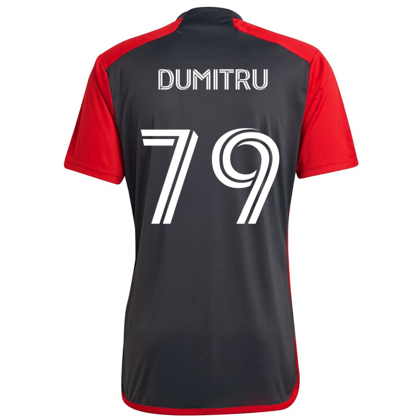 Herren Fußball Andrei Dumitru #79 Grau Rot Heimtrikot Trikot 2024/25 T-Shirt Luxemburg