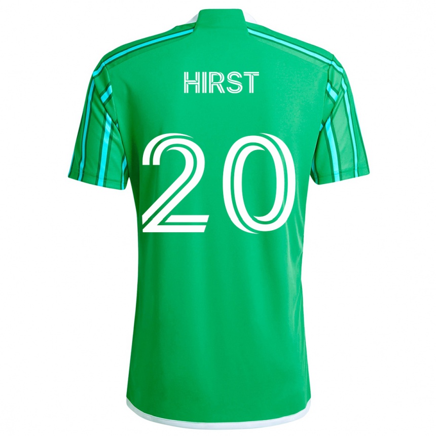 Herren Fußball Sophie Hirst #20 Grün Weiß Heimtrikot Trikot 2024/25 T-Shirt Luxemburg