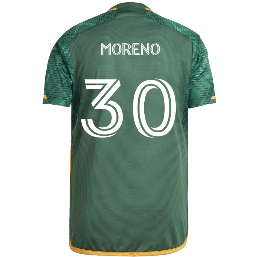 Herren Fußball Santiago Moreno #30 Grün Orange Heimtrikot Trikot 2024/25 T-Shirt Luxemburg