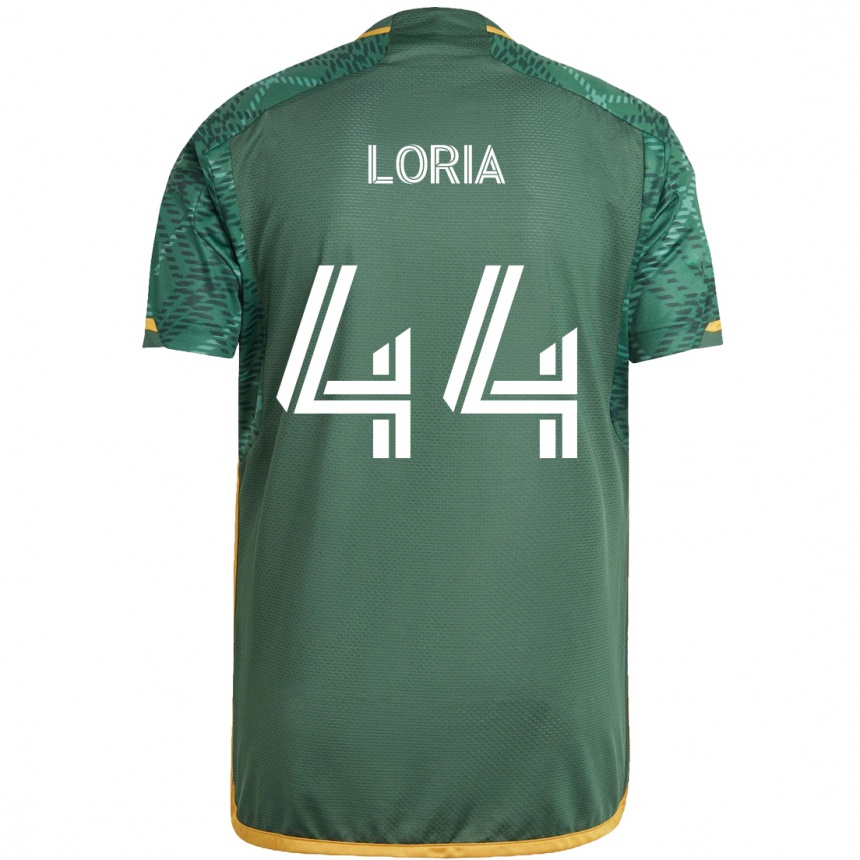 Herren Fußball Marvin Loría #44 Grün Orange Heimtrikot Trikot 2024/25 T-Shirt Luxemburg