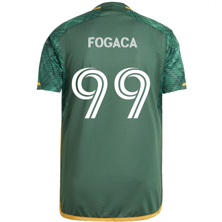 Herren Fußball Nathan Fogaça #99 Grün Orange Heimtrikot Trikot 2024/25 T-Shirt Luxemburg