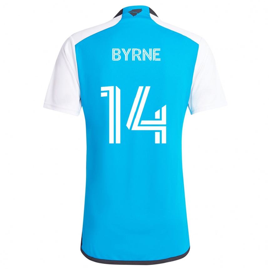 Herren Fußball Nathan Byrne #14 Blau Weiss Heimtrikot Trikot 2024/25 T-Shirt Luxemburg