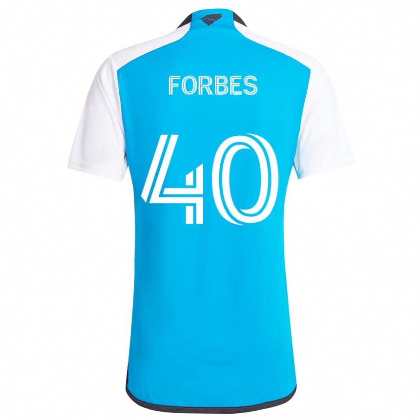 Herren Fußball Jahlane Forbes #40 Blau Weiss Heimtrikot Trikot 2024/25 T-Shirt Luxemburg