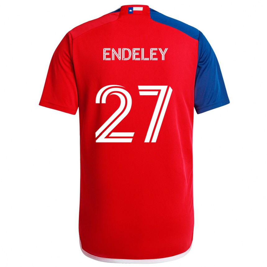 Herren Fußball Herbert Endeley #27 Blau Rot Heimtrikot Trikot 2024/25 T-Shirt Luxemburg