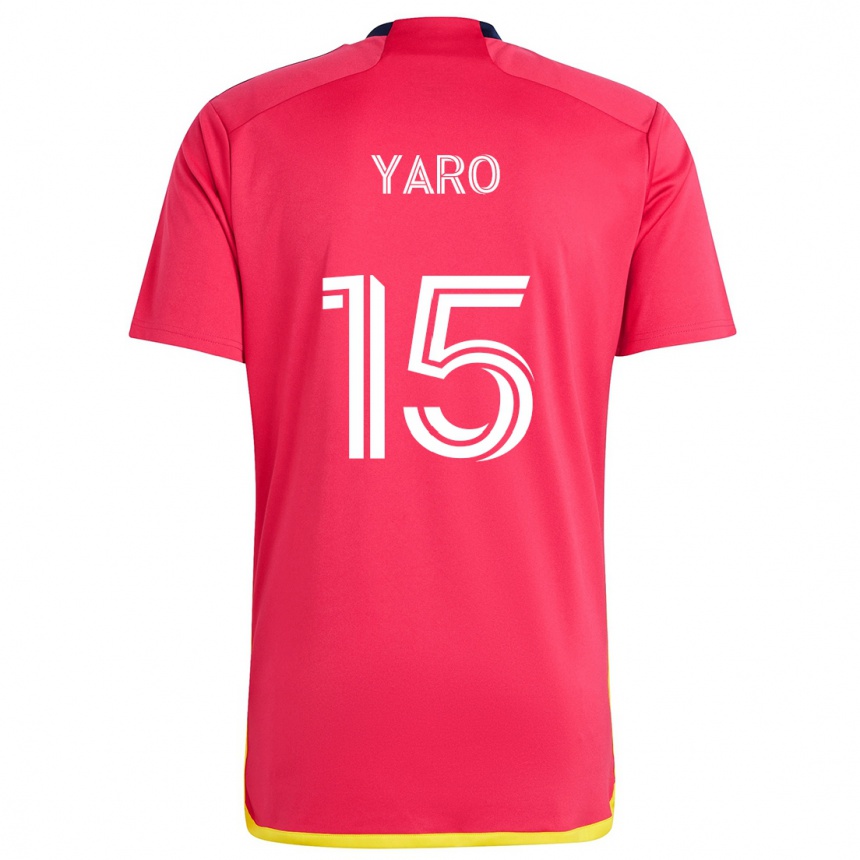 Herren Fußball Joshua Yaro #15 Rot Blau Heimtrikot Trikot 2024/25 T-Shirt Luxemburg