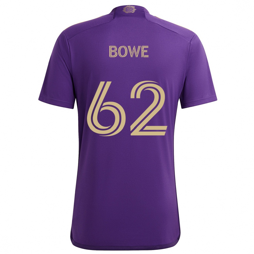 Herren Fußball Thomas Bowe #62 Lila Gelb Heimtrikot Trikot 2024/25 T-Shirt Luxemburg