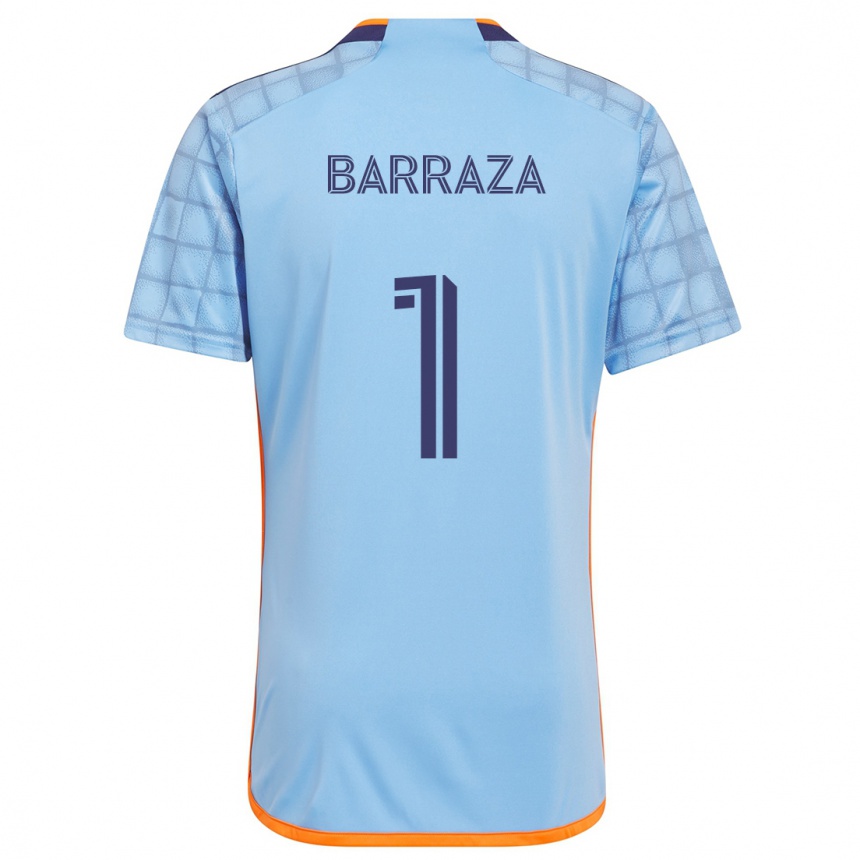 Herren Fußball Luis Barraza #1 Blau Orange Heimtrikot Trikot 2024/25 T-Shirt Luxemburg