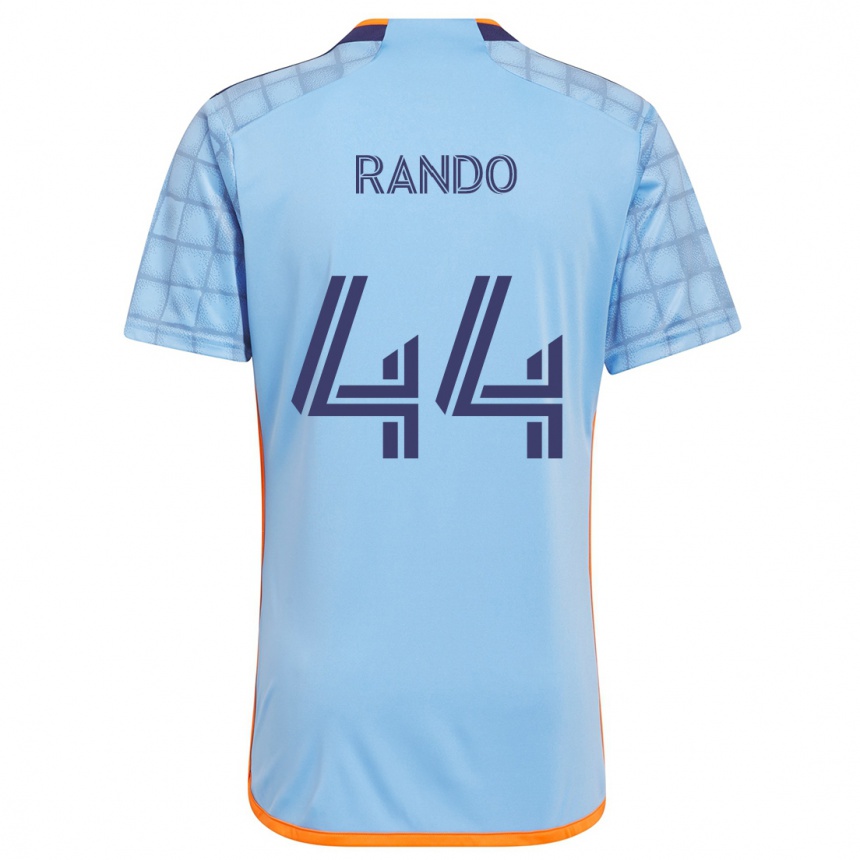 Herren Fußball Alex Rando #44 Blau Orange Heimtrikot Trikot 2024/25 T-Shirt Luxemburg