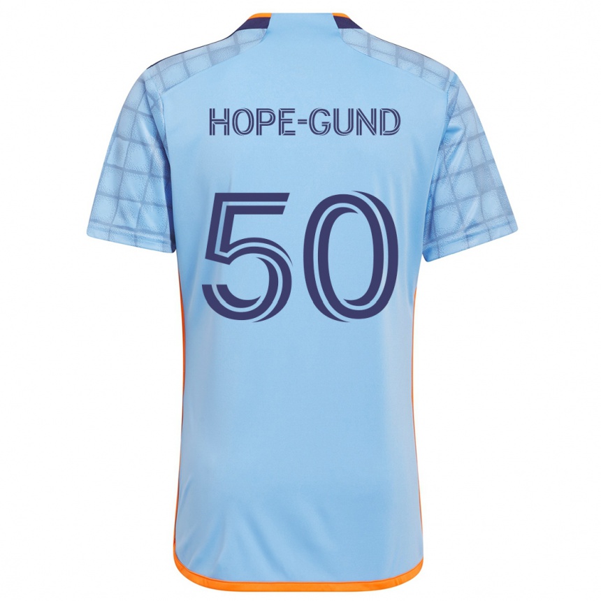 Herren Fußball Kofi Hope-Gund #50 Blau Orange Heimtrikot Trikot 2024/25 T-Shirt Luxemburg