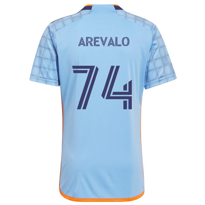 Herren Fußball Ronny Arévalo #74 Blau Orange Heimtrikot Trikot 2024/25 T-Shirt Luxemburg