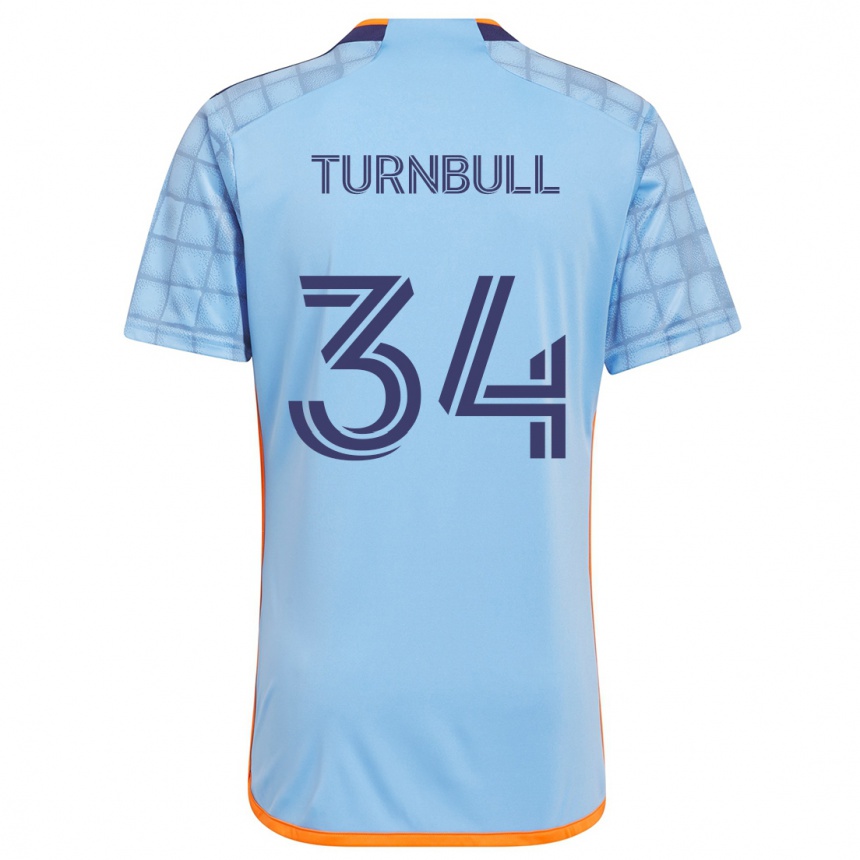 Herren Fußball Stephen Turnbull #34 Blau Orange Heimtrikot Trikot 2024/25 T-Shirt Luxemburg