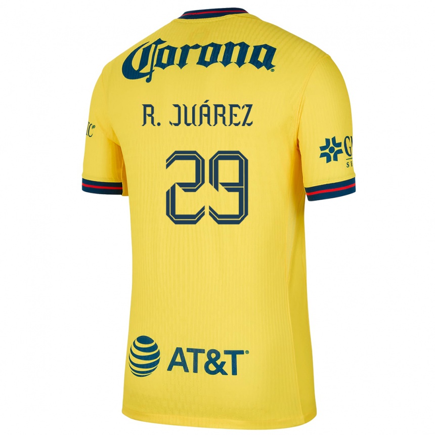 Herren Fußball Ramón Juárez #29 Gelb Blau Heimtrikot Trikot 2024/25 T-Shirt Luxemburg