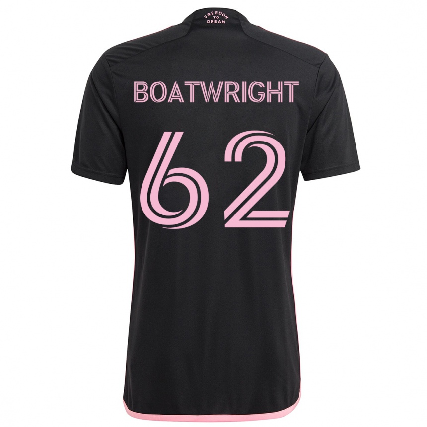 Herren Fußball Israel Boatwright #62 Schwarz Auswärtstrikot Trikot 2024/25 T-Shirt Luxemburg